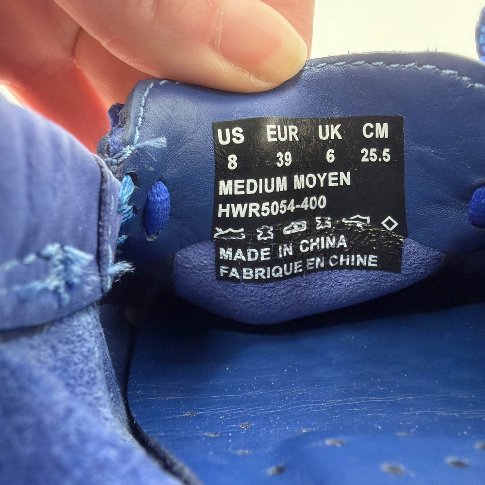 Hush Puppies Chaste Ballet Flats Blue Nubuck Leather Moccasin Loafers Size 8 - Picture 9 of 9